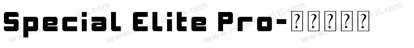 Special Elite Pro字体转换